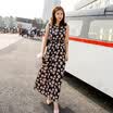 KuoyiHouse KuoyiHouse 7323 17 years new Korean version of the long section of the round neck sleeveless suit dress female tight waist cotton long skirt cents 9 possession of green hibiscus S