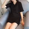 VIVAHEART Korean Slim Long V-Shirt Short Sleeve T-Shirt Lingerie Pure Color Shirt T-shirt Tide VWTD173135 White L