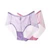 Playboy 3923 Seamless Women&39s Underwear Female Triangle Underwear Transparent Waist Bows Sexy Lace Underwear Lace Purple Pink 2pcs L