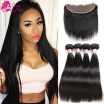 Malaysian 13x4 Lace Frontal With Bundles Straight Human Hair Lace Frontal With Bundles Malaysian Virgin Hair With Frontal Closure