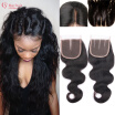 Brazilian Body Wave Closure 8A Stock Lace Closure Bleached Knots 3 Free Part Brazilian Virgin Hair Closures Fast Shipping