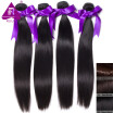 8A Malaysian Virgin Hair Human Hair Bundles Straight Hair Factory Wholesale 4pcslot Natural Color 2 Dark Brown 4 Light Brown