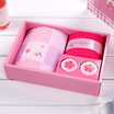 Japanese Uchino UCHINO Sakura 4 sets of towel gift box birthday gift square twist bath towel bath salt pink 28 16 6cm
