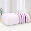 Xin brand towel home textile cotton crepe striped satin file elegant soft water absorbent towel 5 powder green yellow coffee purple 100g Article 34 76cm