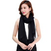 Lan Shiyu LANSHIYU W0591 silk scarves spring&summer silk pure color long shawl scarf black