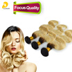 3pcs Lot Dark Root Blonde Ombre Weave Brazilian Virgin Remy Hair Blonde Weave Bundles Body Wave Two Tone Human Hair Extensions