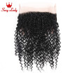 360 Full Lace Band Frontal Closure 7A Afro Kinky Curly Brazilian Virgin Hair Brazilian Kinky Curly Full Lace Frontal Closure