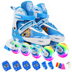 Armor warrior children skates men&women roller skates outdoor toys full flashing roller skates KJ336 blue S code