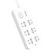 FTHINK FS-601 socket 6-hole total control switch plug new national standard socket double row large hole spacing socket insert plug