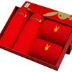 Jingdong supermarket Playboy men red underwear classic Chinese red flat pants pants pants lucky red socks gift boxed red XXXL
