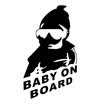 Jingdong Supermarket Xuan Sheng special waterproof sun car stickers wheat super babyonboard car warning car stickers black