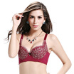 Sang Fu Lan thin section of large size cups gathered strong side received ladies underwear bra CA1408 wine red D80