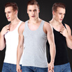 Jingdong supermarket Yu Zhaolin men&39s vest men&39s cotton vest bottoming shirt sports Slim sweat white gray black 3 loaded 2XL