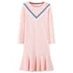 Semir Women&39s round neck lace sweet college wind seven-point skirt 19017140204 pink L