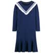 Semir Women&39s round neck lace sweet college wind seven-point skirt 19017140204 dark blue S