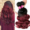 Aphro Hair 8A Human Virgin Ombre Hair 4 Bundles Brazilian Body Wave Hair Extension 8-28 Inch 1b-99J Color