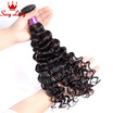 Sexy Lady Brazilian Deep Wave Hair Weaving 100 Human Hair Weave Bundles No-Remy Hair Natural Black Free Shipping 100gPiecelot