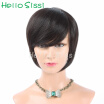 Charming Glueless Virgin Brazilian Short None Lace Human Hair Wigs Bob Short Bob Cut Wigs with Baby Hair for Black Women