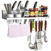 Ji Rui storage shelf space aluminum kitchen chopsticks cage knife spoon scoop 60CM double cup storage rack combination rack JR3058-2 seasoning storage rack