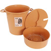 Beautiful coffee bucket 75L with covered tea slag bucket storage barrels trash cans HC059559