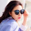 Wei Gou&39s VEGOOS 9095 polarized sunglasses round box retro tide people sunglasses female models face repair sand through purple box white purple