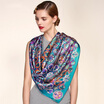 Gem butterfly high-grade silk silk heavy silk scarves women spring&autumn 110cm large shawl wild scarf 16 mm heavy silk gift box packaging Hyun color star mang