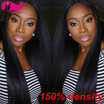 Favor Hair 150 Density Full Human Hair Wigs 7A Silky Straight Full Lace Wig with Baby Hair Pre Plucked Hairline