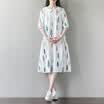 CITYPLUS Arts & Crafts Christmas Tree Print Dolls Dresses Top Dresses Long Sleeve Skirt HKQZ172364 White M