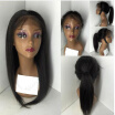 Silky straight brazilian human hair full lace wig ponytail straight glueless full lace human hair wigs for black women