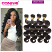 Raw Indian Hair Body Wave 4 Bundles 5A Indian Virgin Hair Wet And Wavy Human Hair Extensions Connie Hair Weave Bundle Deals