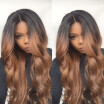 Brazilian Virgin Human Full Lace Wigs For Black Women Body Wave With Baby Hair Ombre 1B30 Glueless Lace Front Human Hair Wigs