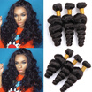 Cy May Hair 8A Brazilian Loose Wave Virgin Hair 3 Bundles Natural Color Loose Weave Curly Virgin Human Hair extensions
