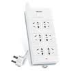 Deli 18261 new national standard 6-bit combination hole 5 meters total control switch socket plug plug board wiring board row plug drag line board