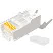 Shanze SAMZHE WL-10 seven kinds of 10 Gigabit copper shield two-piece CAT7 crystal head FTP 10G network RJ45 headband clip folder 13MM wire hole 10 bag