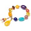 Ouji Ni honey bee wax multi-hand string bracelet blood Perkin Perot flower with amber water drops pendant female with certificate Z00914