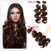 Aphro Hair Brazilian Body Wave Hair 3 Bundles 8A 100 Unprocessed Virgin Human Hair Bundles Weave 2 Dark Brown