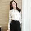 Siberian Chester 2017 Autumn Chiffon Sweater Long Sleeve Loose Lace Sexy Tops S71R0350A7M White M