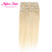 Aphro Hair Factory Price Brazilian virgin hair 7Pcs Clip In Hair Extension straight 613 7Pcs70g