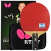 Butterfly Butterfly 2-star table tennis racket double-sided anti-plastic table tennis board 202 straight shot single film