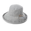 Jingdong Supermarket Siggi SI89322 hat female Korean version of the tide of the summer striped sunset tide can be folded sun sun hat outdoor beach cap gray 57CM