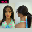 Full Lace wig light yaki Glueless Brazilian Virgin Human Hair with baby hair Black Women