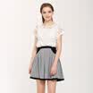 TMi Mystery Women&39s Summer Fancy Sweet Mosaic A Bunny Dress 52214 White L