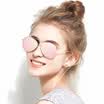 Blue Bluekiki polarized sunglasses female sunglasses bright fashionable large frame polarized driving mirror 5001 gold frame rose gold