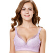 City beauty gathered in bra women in the mold cup soft steel ring deep V sexy gather underwear 2B7519 light purple 80B
