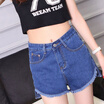 VIVAHEART Women&39s Boots High waist denim shorts tassel hot pants VWKN174243 dark blue 28