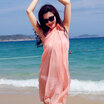 Antarctic Nanjiren Pure Color Silk Scarf Mousor Silk Scarf Shawl Spring & Autumn Scarf Wild Pink