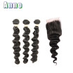 7a Brazilian Hair With Closure 3 Bundles With Closure Brizilian Virgin Hair With Closure Products Brazilian Loose With Closure