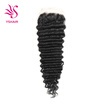 Brazilian Deep Wave Closure 4x4 Human Hair Lace Closure Free Part Closure Top Lace Closure Piece Virgin Human Hair