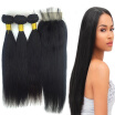 Natural Black Burmese Virgin Hair With Closure 3 Bundles Burmese Virgin Straight With Lace Closure Free PartMiddle PartThree Par