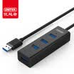 UNITEK Y-3082BK USB30 high-speed expansion 4-port HUB hub 30cm aluminum alloy desktop notebook computer one drag four USB splitter black